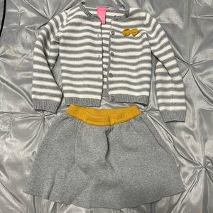 girls sweater and skirt set